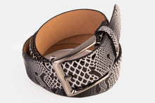Load image into Gallery viewer, The Milano Black/White Leather Belt Limited Edition