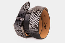 Load image into Gallery viewer, The Milano Black/White Leather Belt Limited Edition