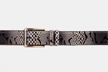 Load image into Gallery viewer, The Milano Black/White Leather Belt Limited Edition