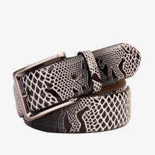 Load image into Gallery viewer, The Milano Black/White Leather Belt Limited Edition