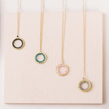 Load image into Gallery viewer, London Blue Quartz Halo Mini Gold Pendant