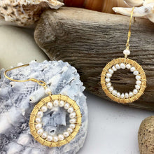 Load image into Gallery viewer, Pearl Mini Halo Earrings