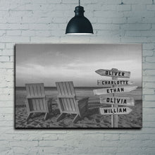 Load image into Gallery viewer, Monochrome Beach Name Sign