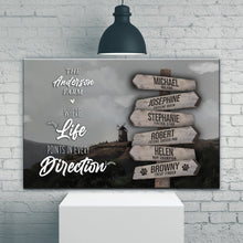 Load image into Gallery viewer, Where Life Points In Every Direction Family Farm Names Sign II
