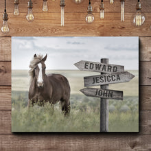 Load image into Gallery viewer, Classic Horse Family Name Sign
