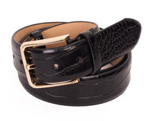 Load image into Gallery viewer, The Monaco Black Leather Belt