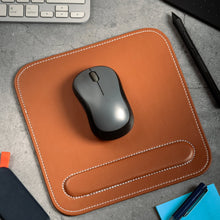 Load image into Gallery viewer, Leather Mouse Pad with Wrist Rest (set of 2)