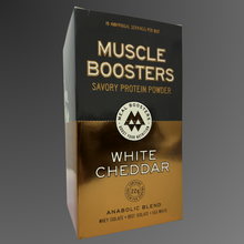 Load image into Gallery viewer, Muscle Boosters White Cheddar Box - Organic Grass-Fed Whey Protein Isolate (10 Single Serve Packs)