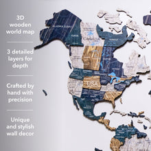 Load image into Gallery viewer, 3D Wooden World Map Mystery