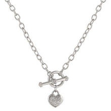 Load image into Gallery viewer, Toggle Pave Heart Necklace