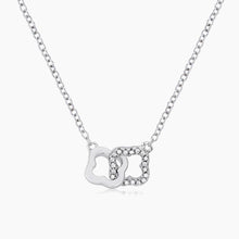 Load image into Gallery viewer, .21 Ct Rhodium Necklace with Floral Links