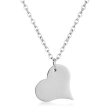 Load image into Gallery viewer, Silvertone Heart Pendant