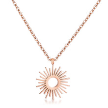 Load image into Gallery viewer, Rose Goldtone Sunburst Necklace