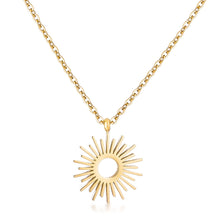 Load image into Gallery viewer, Goldtone Sunburst Necklace