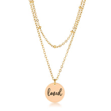 Load image into Gallery viewer, Delicate 18k Gold Plated "loved" Necklace