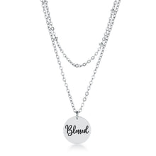 Load image into Gallery viewer, Delicate Stainless Steel "Blessed" Necklace