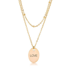 Load image into Gallery viewer, 18k Gold Plated Double Chain "LOVE" Necklace