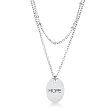 Load image into Gallery viewer, Stainless Steel Double Chain "HOPE" Necklace