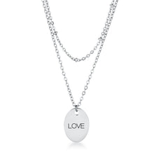 Load image into Gallery viewer, Stainless Steel Double Chain "LOVE" Necklace