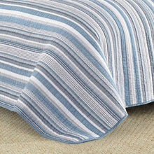 Load image into Gallery viewer, Full/Queen 3 Piece Nautical Anchor Blues 100-Percent Cotton Reversible Quilt Set