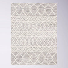 Load image into Gallery viewer, 9-ft. x 12-ft. Hand Woven Wool Blend Grey Beige Ivory Persian Style Area Rug