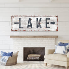 Load image into Gallery viewer, Rustic Lake Arrow Sign
