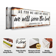 Load image into Gallery viewer, Joshua 24:15 - We Will Serve The Lord Rustic Sign