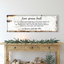 Load image into Gallery viewer, Love Grows Best In Little Houses Sign II