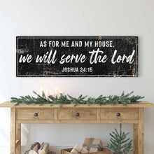Load image into Gallery viewer, Joshua 24:15 - We Will Serve The Lord Rustic Sign II