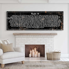 Load image into Gallery viewer, Psalm 91: 'He Is My Refuge' Sign - Inspirational Christian Wall Art for living room, religious decor