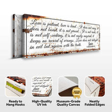 Load image into Gallery viewer, 1 Corinthians 13 - Love Is Patient Rustic Sign