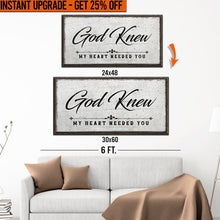 Load image into Gallery viewer, Upgrade Your 48x24 Inches 'God Knew' (Style 1) Canvas To 60x30 Inches