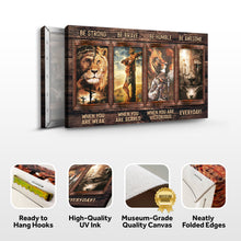 Load image into Gallery viewer, Be Strong, Be Brave, Be Humble, Be Awesome Canvas - Dynamic Christian Wall Art, Jesus Decor