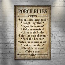 Load image into Gallery viewer, Porch Rules Sign II