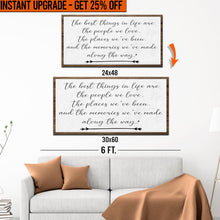 Load image into Gallery viewer, Upgrade Your 48x24 Inches 'The Best Things In Life Sign II' Canvas To 60x30 Inches
