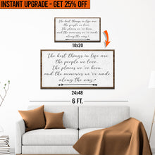 Load image into Gallery viewer, Upgrade Your 20x10 Inches 'The Best Things In Life II' (Style 1) Canvas To 48x24 Inches