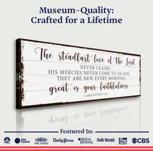 Load image into Gallery viewer, The Steadfast Love Of The Lord Lamentations 3:22-23 Faith Sign II