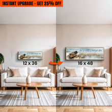 Load image into Gallery viewer, Upgrade Your 36x12 Inches Canvas 'Lose Yourself in Lakeside Bliss Lake House Coastal Sign' To 48x16 Inches Canvas