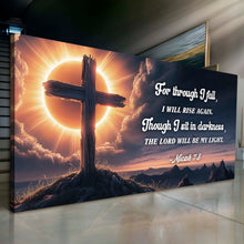 Load image into Gallery viewer, Micah 7:8 - The Lord Will Be My Light Faith Sign