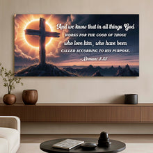 Load image into Gallery viewer, Romans 8:28 - God Works For The Good Faith Sign