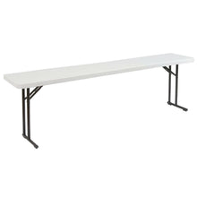 Load image into Gallery viewer, Steel Frame 72-inch Rectangular Gray Plastic Top Folding Table
