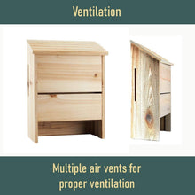 Load image into Gallery viewer, Outdoor Solid Cedar Wood Bat House - Holds up to 75 Bats