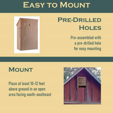 Load image into Gallery viewer, Outdoor Solid Cedar Wood Bat House - Holds up to 75 Bats