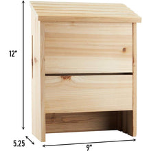 Load image into Gallery viewer, Outdoor Solid Cedar Wood Bat House - Holds up to 75 Bats