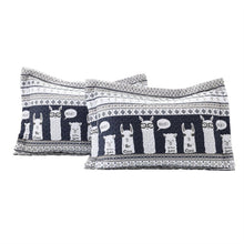 Load image into Gallery viewer, Navy White Stripes Llama Cactus Southwest 6 Piece Lightweight Daybed Cover Set