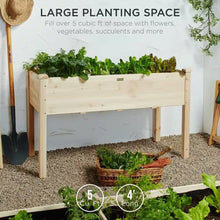 Load image into Gallery viewer, Outdoor 4-ft x 2-ft Fir Wood Raised Garden Bed Planter Box