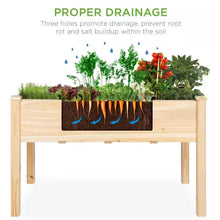 Load image into Gallery viewer, Outdoor 4-ft x 2-ft Fir Wood Raised Garden Bed Planter Box