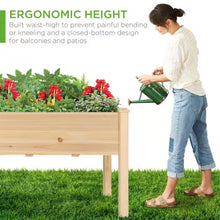 Load image into Gallery viewer, Outdoor 4-ft x 2-ft Fir Wood Raised Garden Bed Planter Box