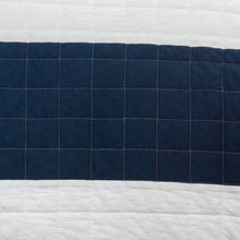 Load image into Gallery viewer, Twin Navy White Stripe 2 Piece Cotton Lightweight Quilt Set
