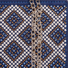 Load image into Gallery viewer, The Nampula Sax Blue Glitter Suede Leather Small Clutch